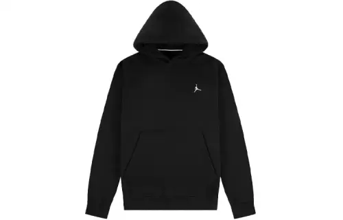 Jordan ESSENTIALS Sweatshirts Men's Black Hooded Thickened Regular