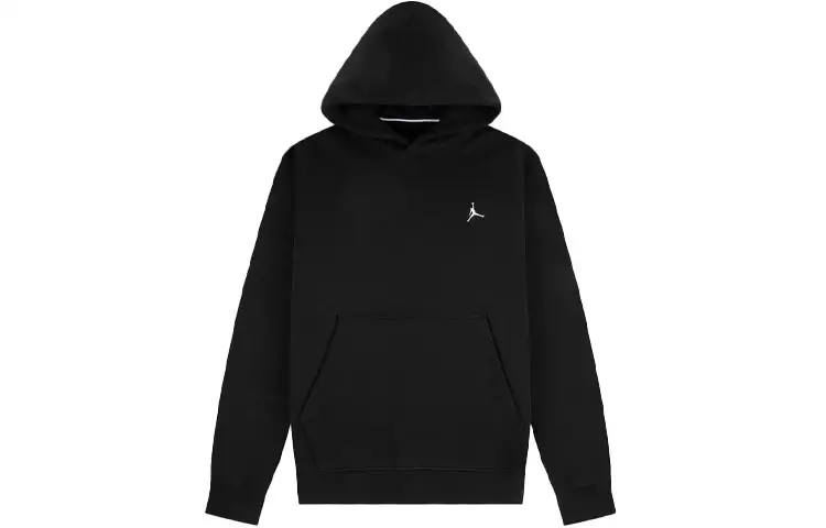 Jordan ESSENTIALS Sweatshirts Men's Black Hooded Thickened Regular