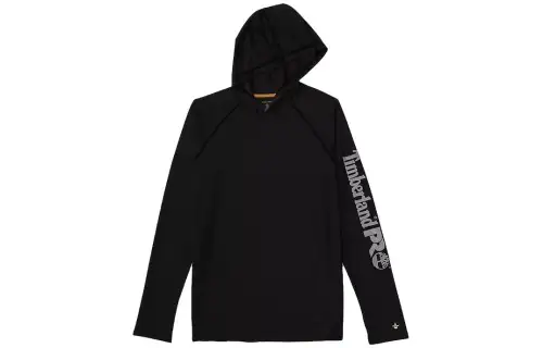 Timberland Sweatshirts Men's Black Hooded Moderate Regular