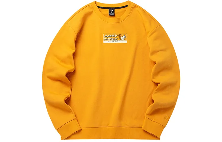 ANTA Life Collection Sweatshirts Unisex Yellow Crew Neck Moderate Regular