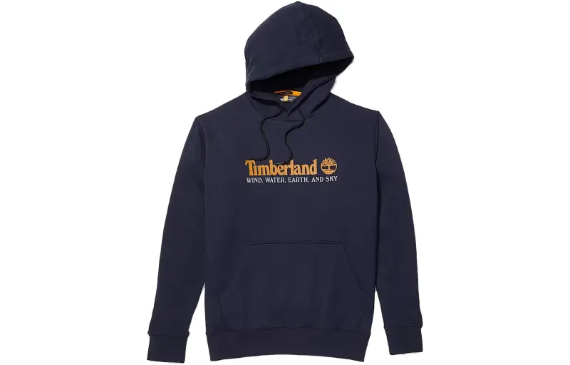 Timberland Sweatshirts Men's Navy Blue Hooded Moderate Regular