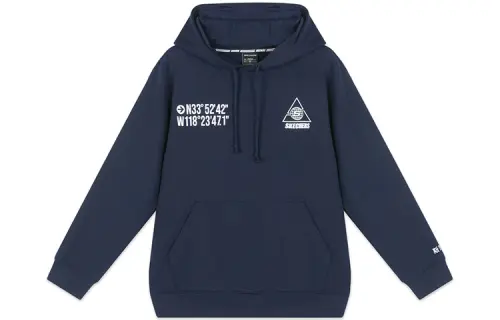 Skechers Sweatshirts Men's Navy Blue 002Z Hooded Moderate Regular