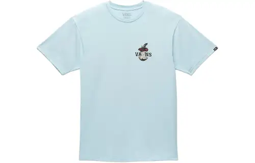 Vans Hard Core T Shirts Unisex Light Blue Crew Neck Moderate Other