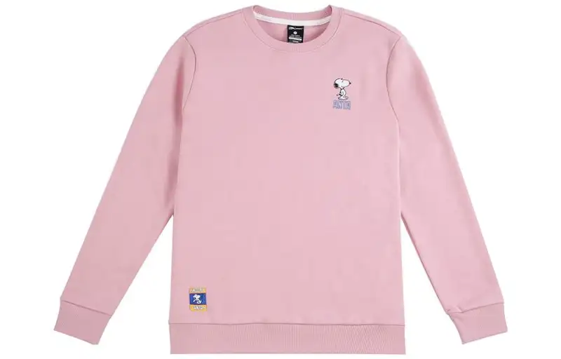ANTA Sweatshirts Unisex Dark Pink Crew Neck Moderate Other