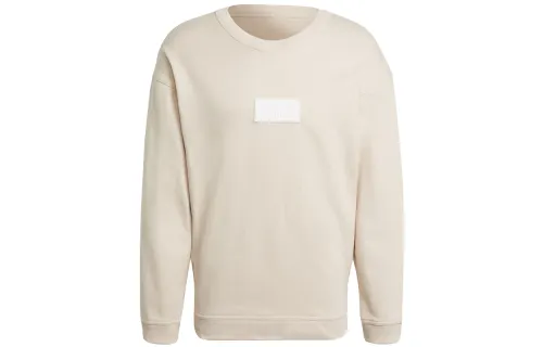 Adidas Originals Cotton Terry Sweatshirts Men's Ecru Crew Neck Moderate Regular