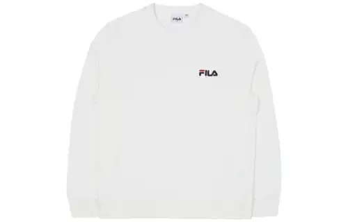 FILA Sweatshirts Unisex White Crew Neck Moderate