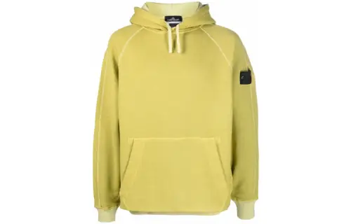 STONE ISLAND Sweatshirts Men's Earth Yellow Hooded Moderate Regular