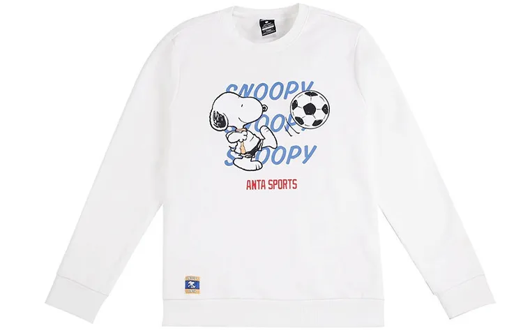 ANTA Life Collection Sweatshirts Unisex Ivory White Crew Neck Moderate Regular