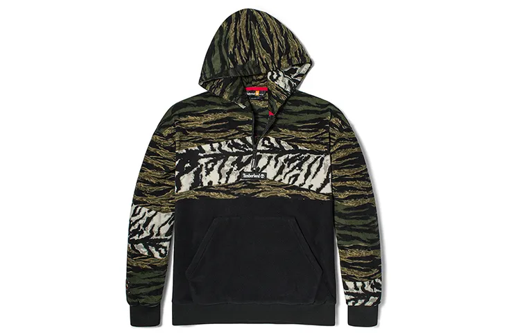 Timberland Year Of The Tiger Collection Sweatshirts Men's Tiger Print Camouflage Hooded Thickened Regular
