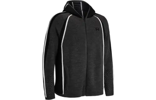 Under Armour IntelliKnit Sweatshirts Men's Black Hooded Moderate Cardigan