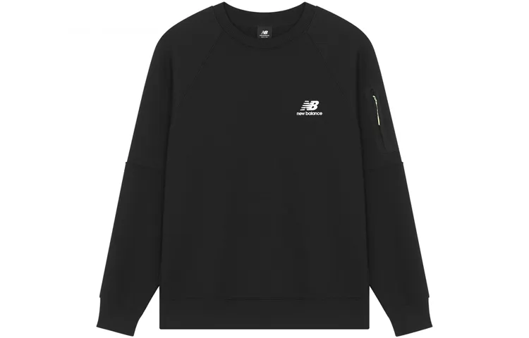 New Balance Sweatshirts Men's Black Crew Neck Moderate Regular