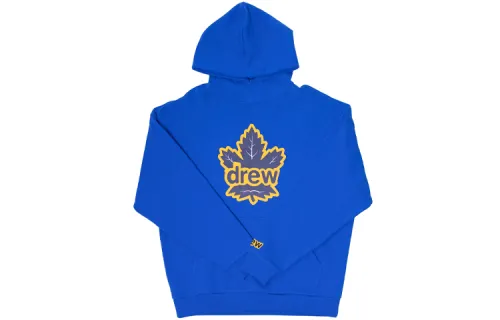 Drew house Letter Logo Series Sweatshirts Unisex Blue Hooded Moderate Regular