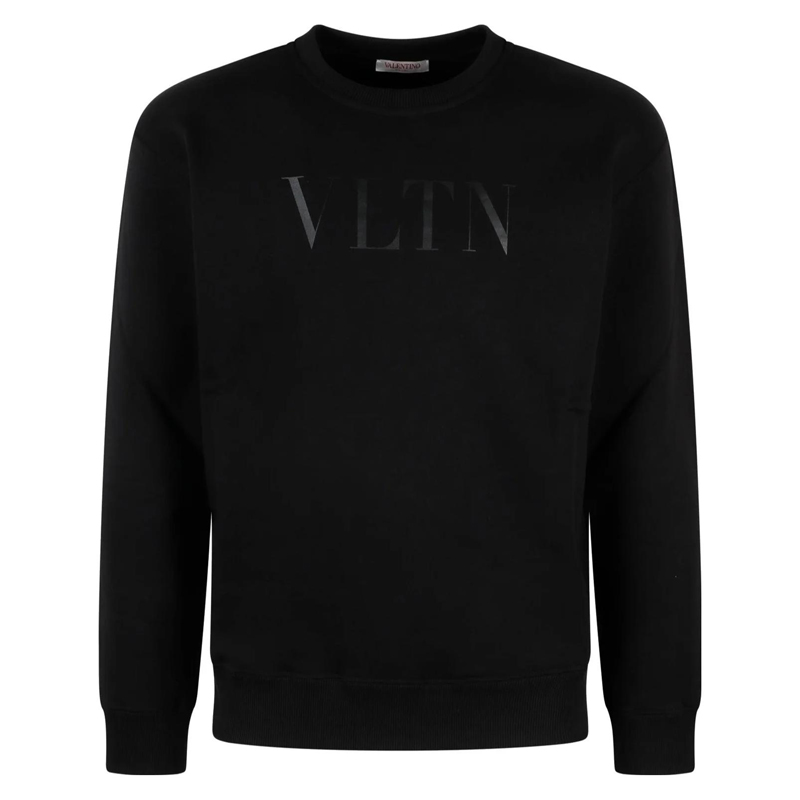 Valentino Valentino, black long-sleeve with a round collar, oversize