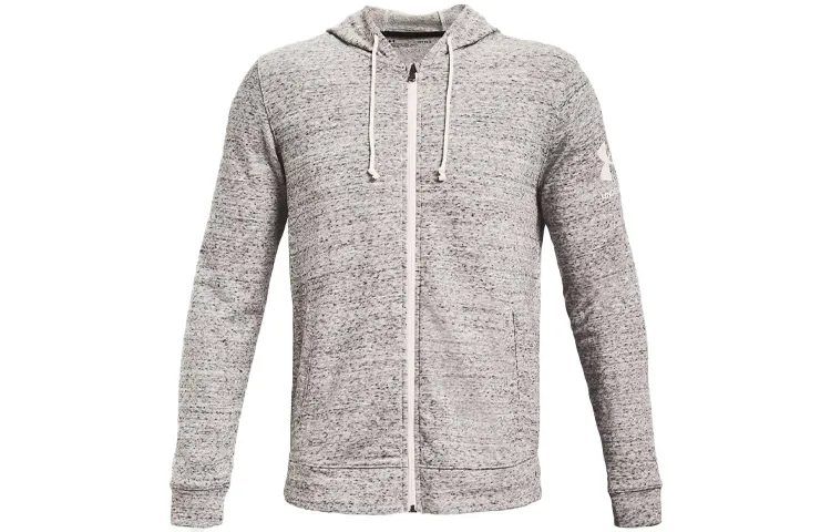 Under Armour Rival Sweatshirts Men's Agate White Hooded Moderate Regular