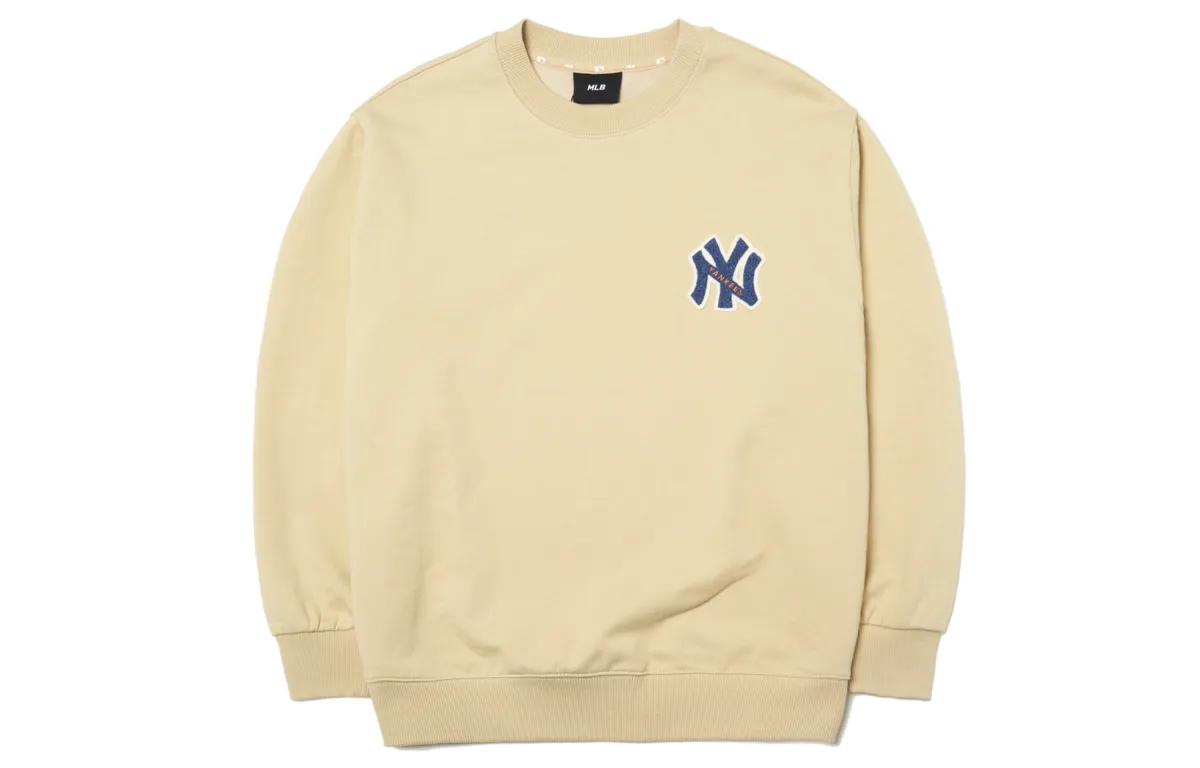 MLB New York Yankees Sweatshirt Unisex Beige Yellow