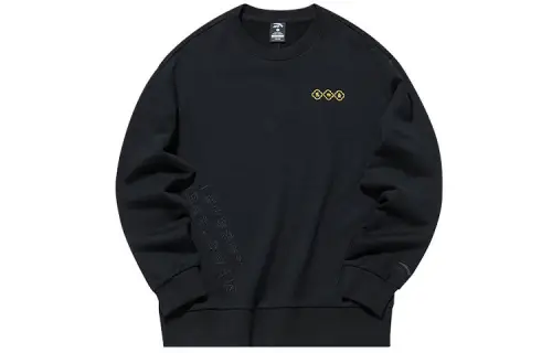 ANTA Life Collection Sweatshirts Unisex Black Crew Neck Moderate