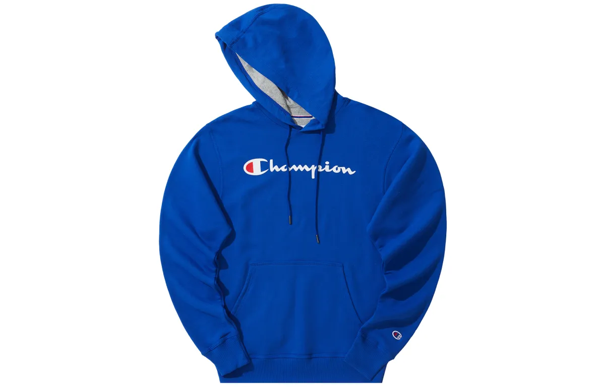 Champion Script Logo Casual Sports Fleece Lined Pullover Sweatshirt US Version Unisex