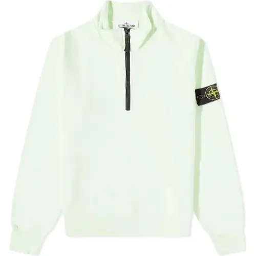 STONE ISLAND Sweatshirts Men's Green Stand Collar Moderate
