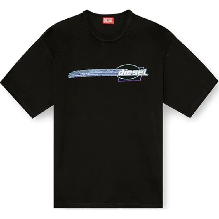DIESEL Flocked logo T shirt