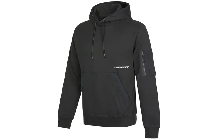 Jordan Sweatshirts Unisex Black Hooded Thickened Regular