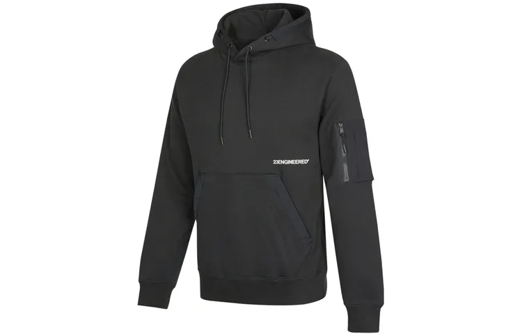Jordan Sweatshirts Unisex Black Hooded Thickened Regular
