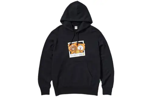 UNIQLO Sweatshirts Unisex Black Hooded Moderate Regular