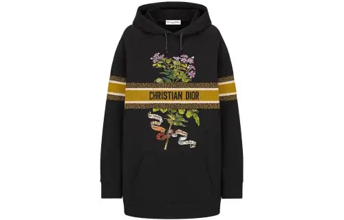 DIOR Sweatshirts Men's Black Hooded Moderate Other