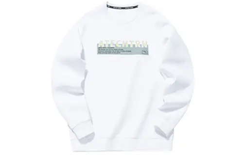 ANTA Sweatshirts Men's White Crew Neck Moderate Regular