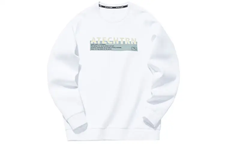 ANTA Sweatshirts Men's White Crew Neck Moderate Regular