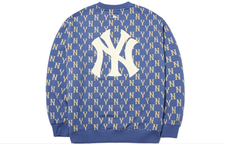 MLB Sweatshirts Unisex Blue Crew Neck Moderate