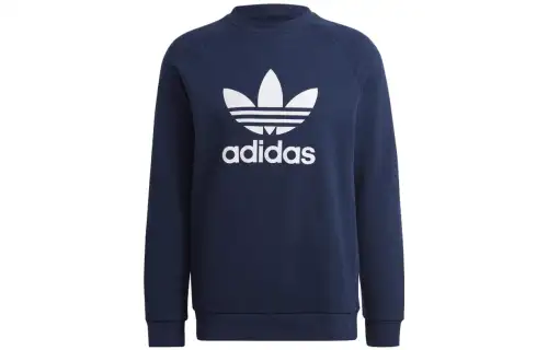 Adidas Originals Sweatshirts Men's Dark Blue Crew Neck Moderate Regular