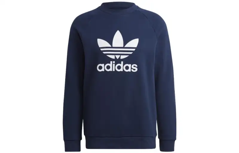 Adidas Originals Sweatshirts Men's Dark Blue Crew Neck Moderate Regular