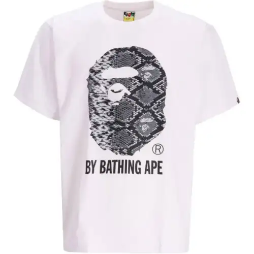 A BATHING APE T Shirts Men's White Crew Neck Moderate