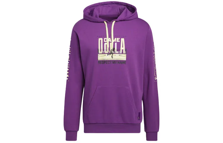 Adidas Sweatshirts Men's Purple Hooded Moderate Regular