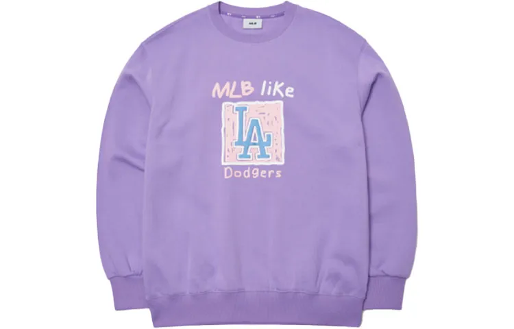 MLB Sweatshirts Unisex Purple Crew Neck Moderate