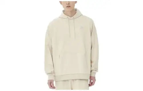 New Balance Sweatshirts Unisex Beige Hooded Moderate Regular