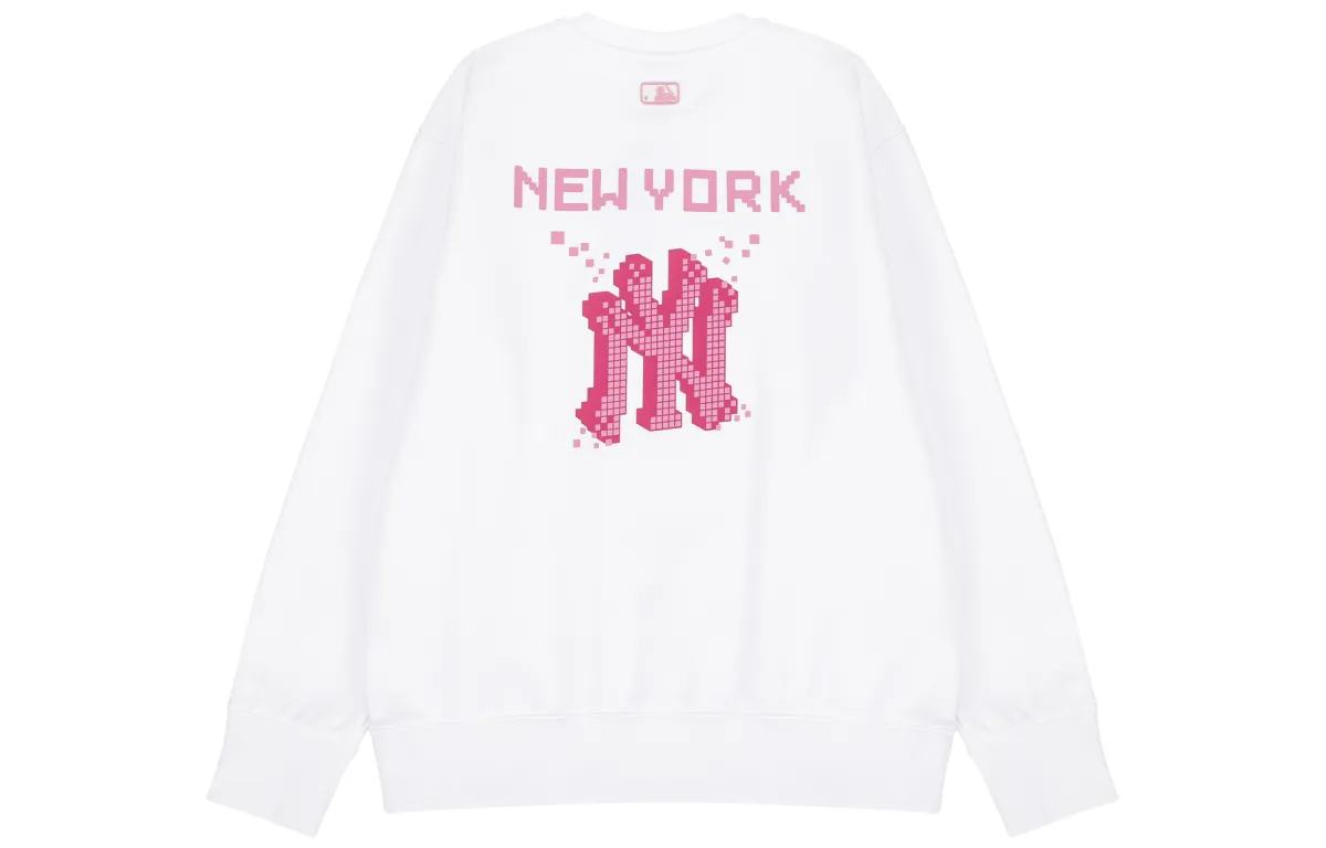 MLB New York Yankees Sweatshirts Unisex Ecru Crew Neck Moderate