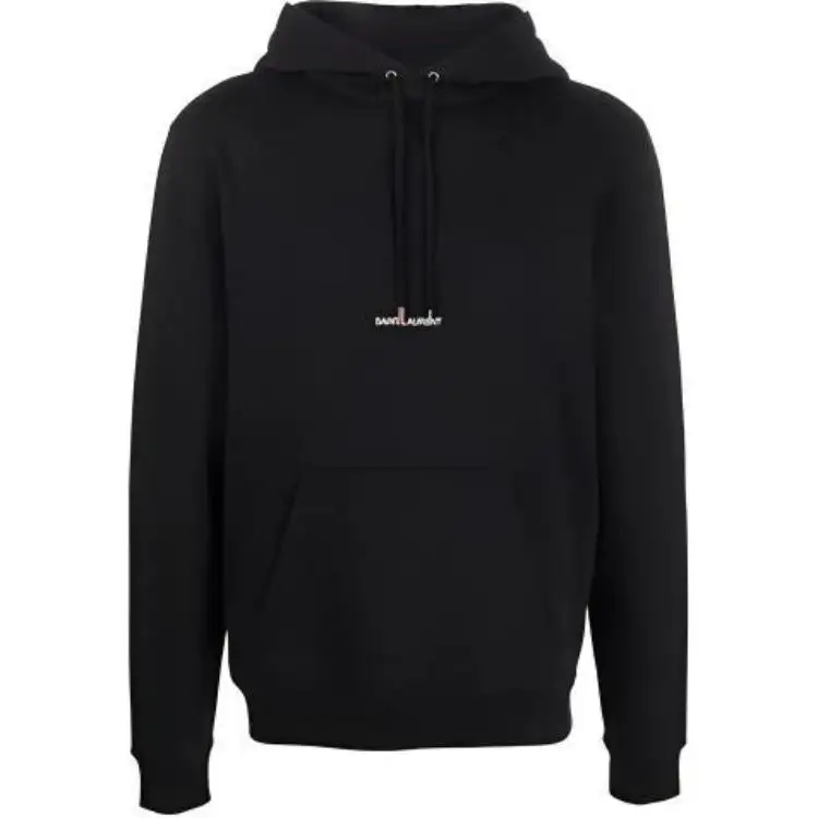 Saint Laurent Logo Printed Drawstring Hoodie