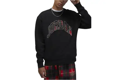 Jordan Sweatshirts Men's Black Crew Neck Moderate Other