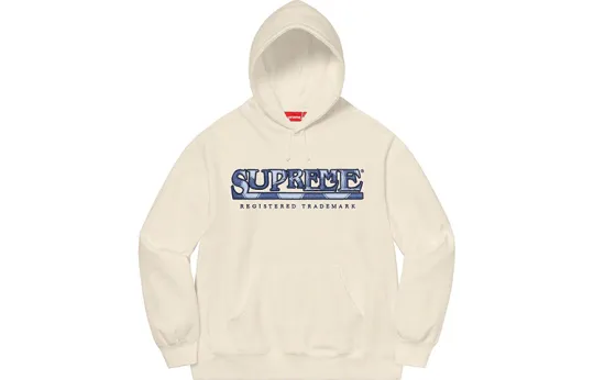 Supreme denim-print logo hoodie