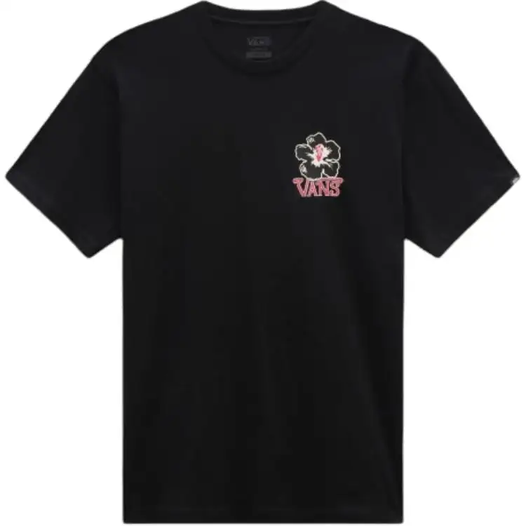 Vans T Shirts Men's Black Crew Neck Moderate Straight Fit