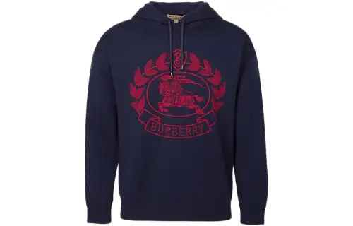 Burberry Sweatshirts Men's Blue Moderate Regular