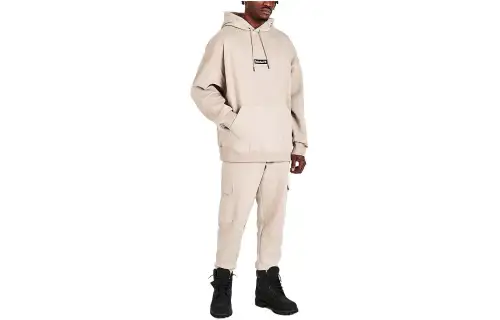 Timberland Sweatshirts Unisex Khaki Hooded Moderate Regular