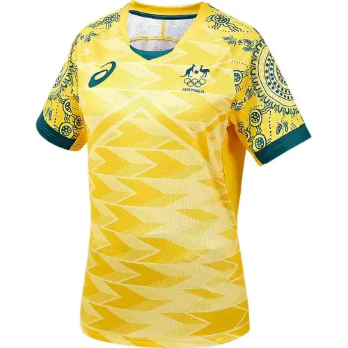 Asics Australia Olympic Collection TEAM AUSTRALIA OLYMPIC REPLICA FOOTBALL TEE T Shirt Unisex Gold