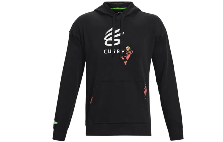 Under Armour Curry X Sesame Street Sweatshirts Men's Black Hooded Moderate Regular