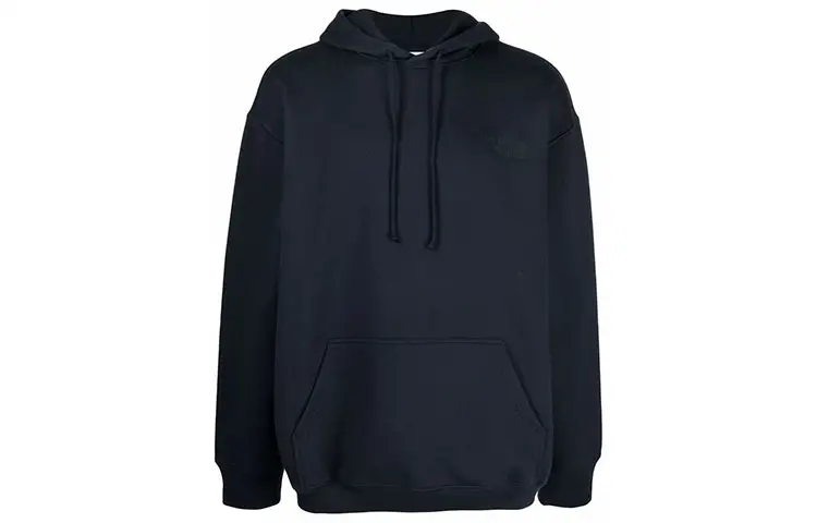 Vetements Sweatshirts Unisex Navy Blue Hooded Moderate Regular
