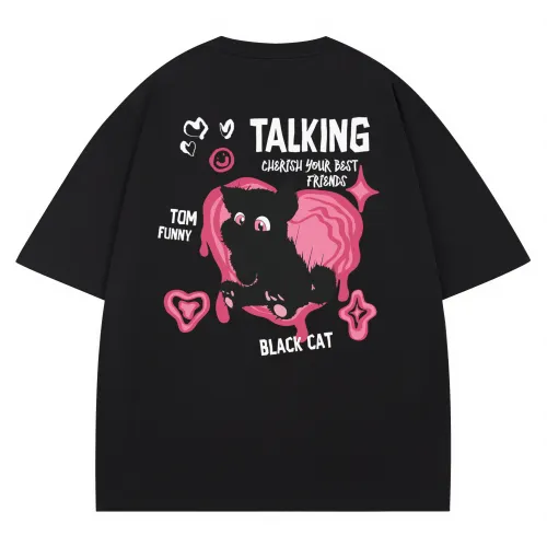 TALKING TOM T Shirts Unisex Crew Neck Moderate Straight Fit