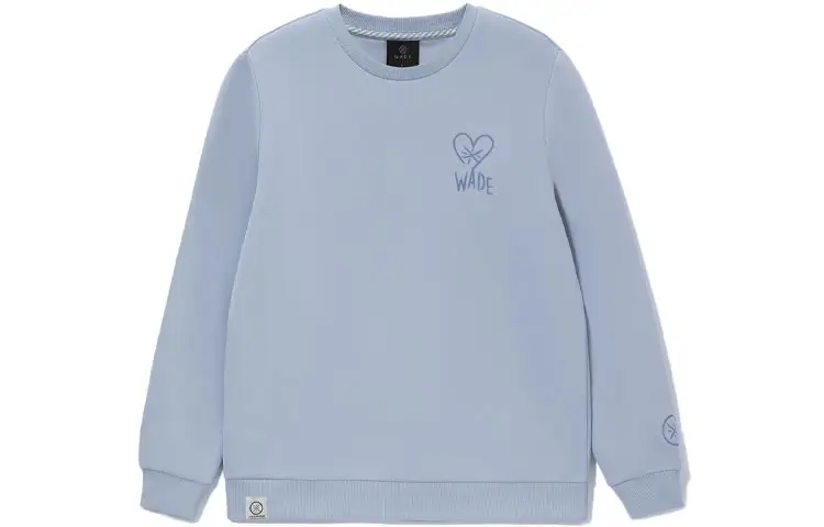 Li Ning Sweatshirts Unisex Blue Crew Neck Moderate Regular