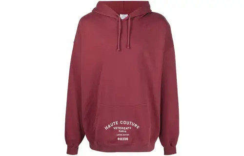 Vetements Sweatshirts Unisex Red Hooded Moderate Regular