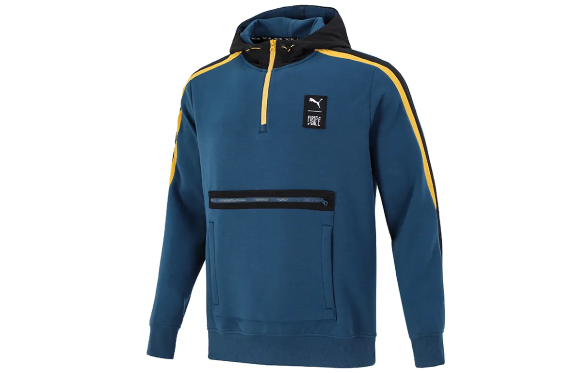 PUMA FIRSTMILE Sweatshirts Men's Blue Hooded Moderate Regular